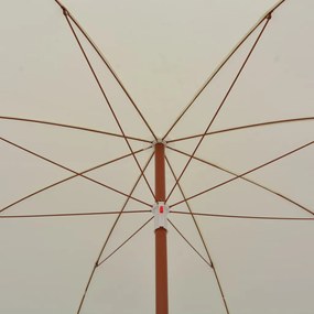 homokszínű napernyő acélrúddal 300 cm