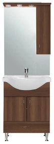 Bianca Plus 65 komplett fürdőszobabútor, aida dió színben, jobbos nyitási irány
