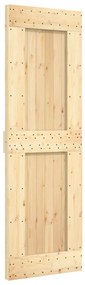 tömör fenyőfa tolóajtó fémszerelékszettel 70 x 210 cm