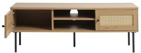 Natúr színű TV-állvány tölgyfa dekorral 120x43 cm Pensacola – Unique Furniture