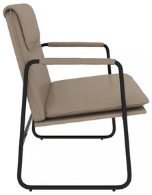 kávészínű műbőr pad 100 x 64 x 80 cm