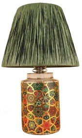 Zöld asztali lámpa papír zsinór búrával (magasság 38 cm) Alev – Opviq lights