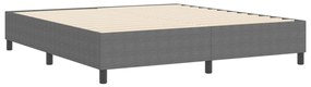 Boxspring Ágy Világosszürke Szuper King Bordás Szövet