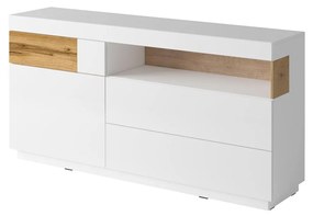 Komód Stacey Typ 47 (tölgy + magasfényű fehér). 1030472