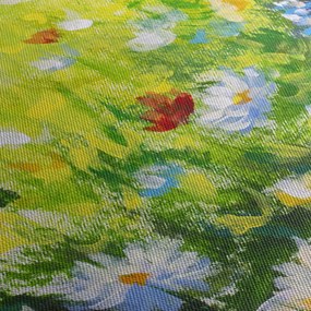 Virágzó rét képe, olajfestmény (70x50 cm)