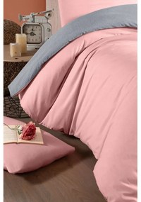 Lazacszínű-szürke kétszemélyes-hosszabbított pamut ágyneműhuzat lepedővel 200x220 cm – Mila Home