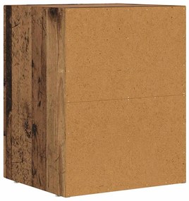 vidaXL Éjjeli asztal 2 pcs Öreg fa 40 x 35 x 50 cm Faanyag