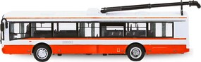 RAPPA Fém trolibusz - 16 cm - piros - Rappa