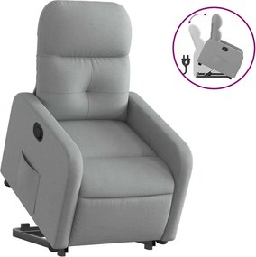 vidaXL világosszürke szövet felállást segítő dönthető fotel