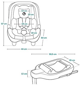 Lionelo - ASTRID SET i-Size 40-87 cm forgatható autósülés bázissal, homokbézs