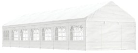 fehér polietilén pavilon tetővel 15,61 x 4,08 x 3,22 m