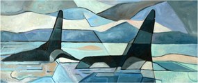 Kép - Orcas (120x50 cm)