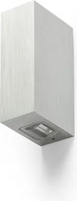 RENDL NICK II fali lámpa szálcsiszolt alumínium 230V LED 2x3W 10° IP54 3000K