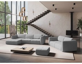 Világosszürke sarokkanapé (bal oldali) Hoku – Makamii