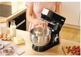 Sencor - fekete konyhai robotgép rozsdamentes acél keverőtállal 1000 W/230 V