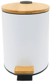 Aqualine, BAMBUSZ kerek szemeteskuka 5l, fehér, BI007