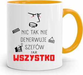 Sárga Bögre A Főnöknek Semmi Sem Idegesít Annyira A fényképes nyomattal