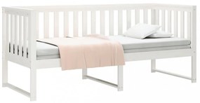 kanapéágy ágy matrac fehér 75x190 cm tömör fa fenyőfa