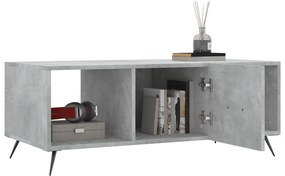 Betonszürke szerelt fa dohányzóasztal 102 x 50 x 40 cm