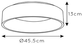 Lucide 46100/32/30 - TALOWE LED mennyezeti lámpa 30W 230V fekete