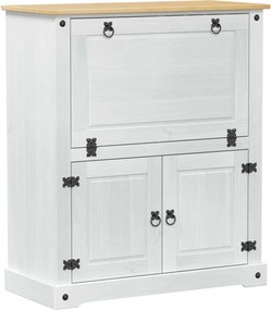 vidaXL Bortároló szekrény Fehér 97 x 45 x 114 cm Tömör fenyőfa