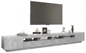 betonszürke TV-szekrény LED-lámpákkal 300 x 35 x 40 cm