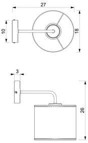 Fali lámpa RATTAN 1xE27/60W/230V rattan