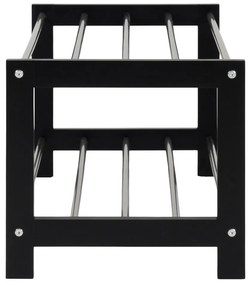 Padova cipőtartó fekete fa, 2 polc in steel 78x34 cm