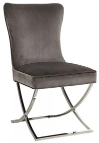 NT Scarlett minőségi stone / ezüst bársony szék
