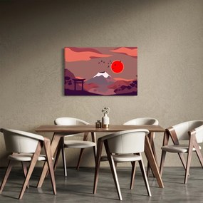 Kép - A Fuji-hegy illusztrációi (90x60 cm)