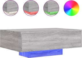 vidaXL szürke sonoma színű dohányzóasztal LED-lámpákkal 85x55x31 cm