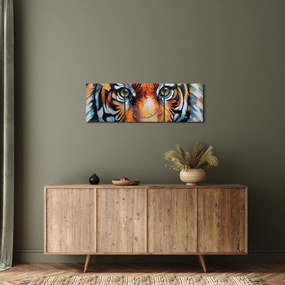 Kép - Tigris látképe, festmény (órával) (90x30 cm)