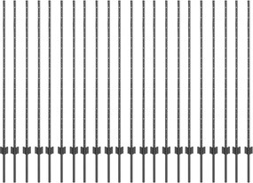 vidaXL Kerítésoszlop 22 pcs Szürke 180 cm Acél