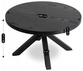 Dohányzóasztal Fekete Színben. LINCOLN