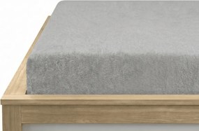 Frottír EXCLUSIVE világosszürke lepedő 90x200 cm