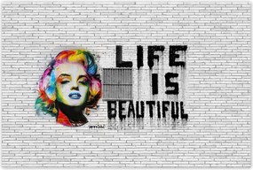 Poszterek 120x80 Banksy Life is beautiful