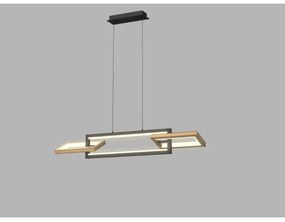 Wofi 7022-306- LED Dimmelhető csillár zsinóron MATERA LED/30W/230V fekete/barna