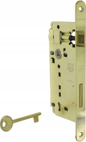 Süllyesztett kulcsos zár Patent 90/50 Homlok 22x238mm sárgaréz +1kulcs