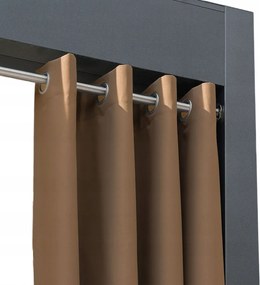 Gardenia kész függöny 140x240 kerti meleg barna