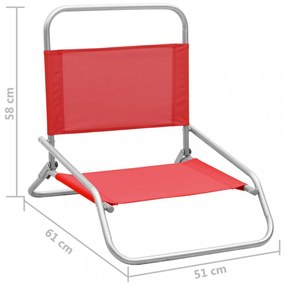 2 db összecsukható piros szövet strandszék