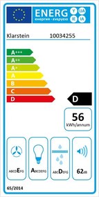 Klarstein Simplica, páraelszívó, beépített, 52 cm, 440 m³/ó, LED, nemesacél