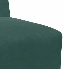 sötétzöld bársony kanapéfotel 55 cm