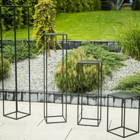 Virágállvány 100x24 cm fekete