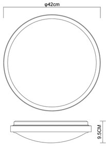 Globo 41766-24 - LED Mennyezeti lámpa SAMMI LED/24W/230V 3000/4500/6000K