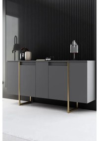 Konzolasztal Luxe - Anthracite, Gold