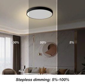Brilagi - dimmelhető LED lámpatest POOL LED/60W/230V 3000-6000K átmérő 60 cm fekete + távirányítóval