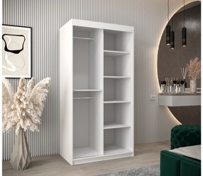 Ruhásszekrény 100 cm Toki 3 (matt fekete + szonoma tölgy). 1065044