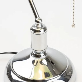 Brilagi - Asztali lámpa BANK OFFICE 1xE27/60W/230V fényezett króm/zöld