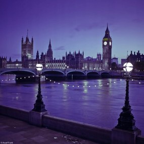 Poszter 20x20cm A parlament székhelye a Temze partjån, Assaf Frank