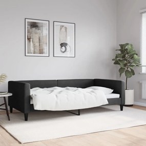 fekete szövet kanapéágy 100 x 200 cm